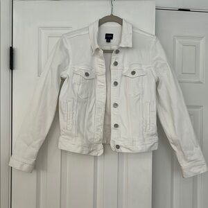 J. Crew white denim jacket XS